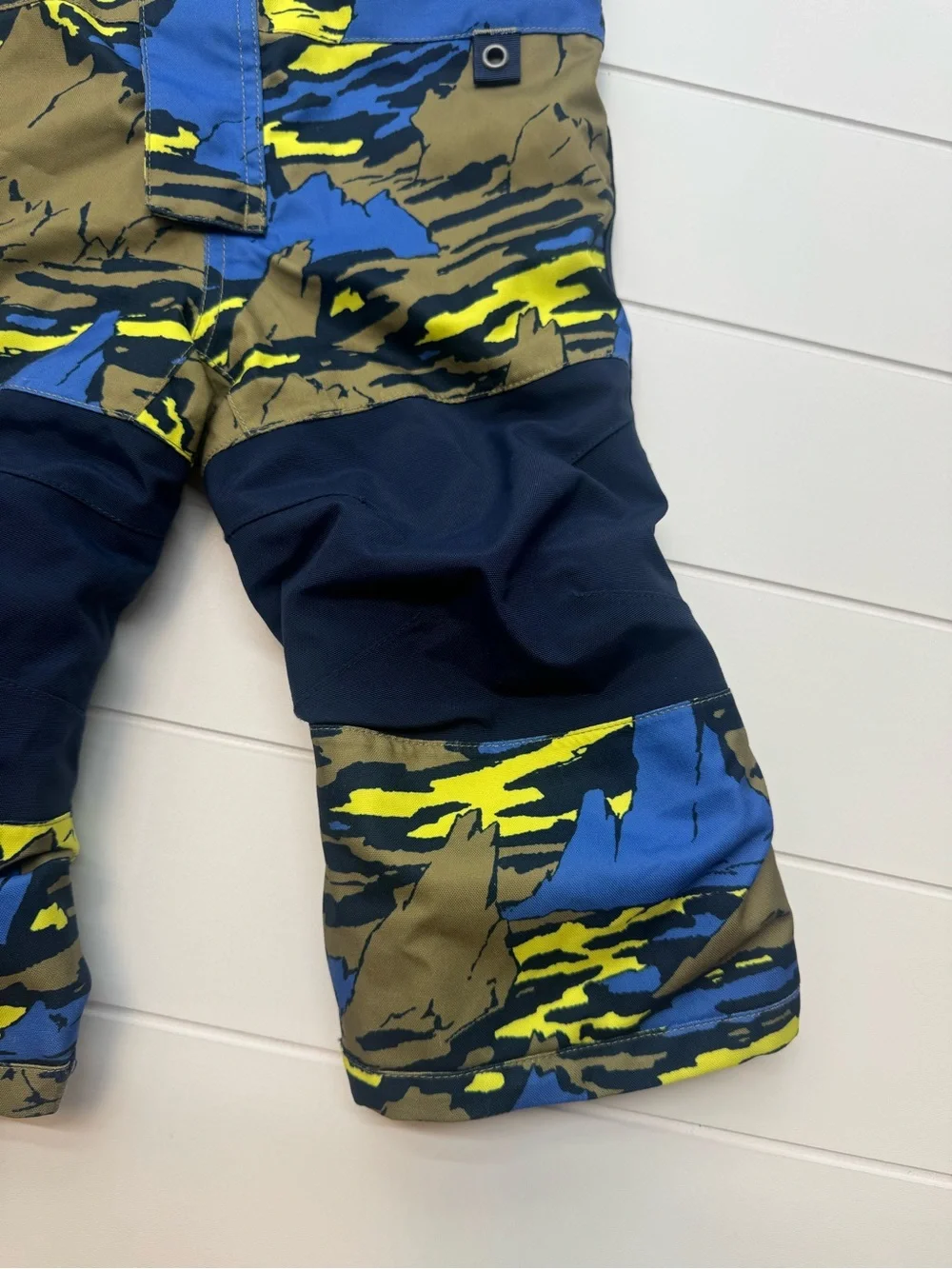 Burton Striker DryRide One Piece Snowsuit Kids Toddler Blue Yellow Camo